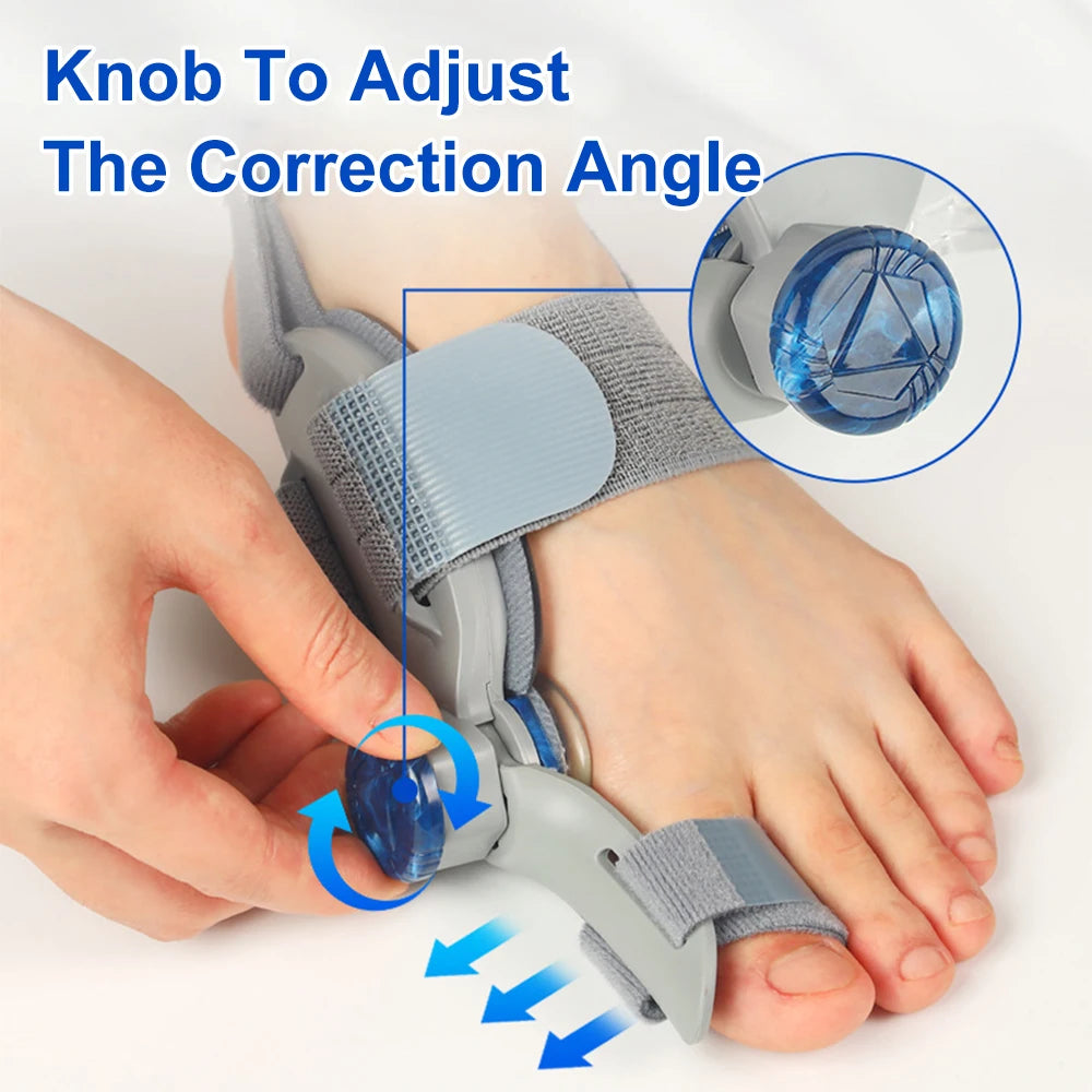 "Adjustable Bunion Corrector and Toe Separator - Hallux Valgus Relief, Toe Straightener, Orthopedic Finger and Pedicure Correction Tool"